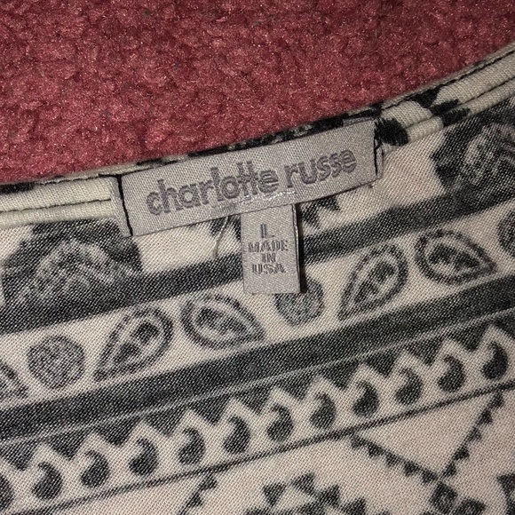 Charlotte Russe Black and White Crop top - Picture 2 of 2